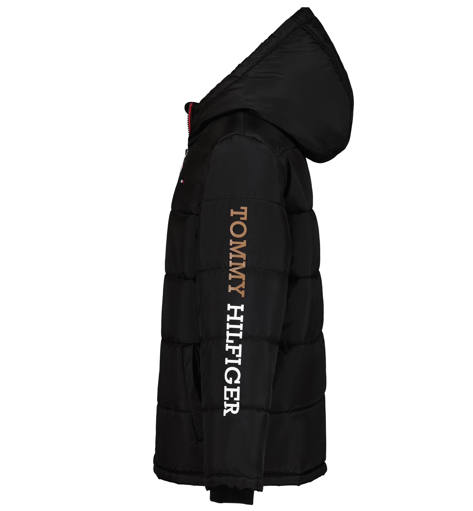 Tommy Hilfiger Boys' 8-20 Logo Puffer Jacket - Black