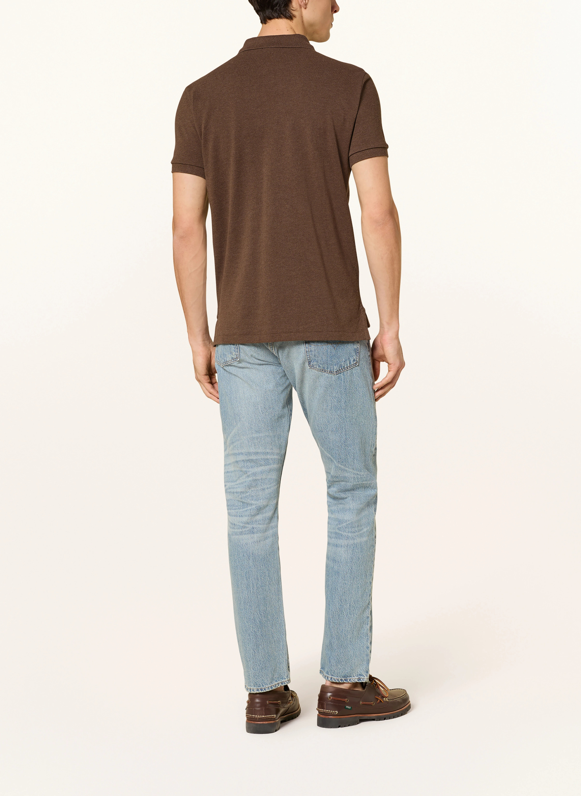 POLO RALPH LAUREN Piqué-Poloshirt Custom Slim Fit – DUNKELBRAUN (1)
