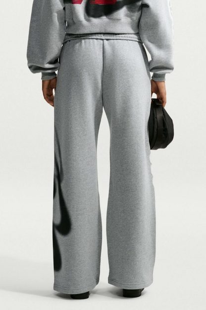 Nike Sportswear Studio Fleece Graphic Straight-Leg Sweatpants - Dark Grey