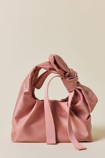 UO Halle Bow Satin Crossbody Bag - Rose
