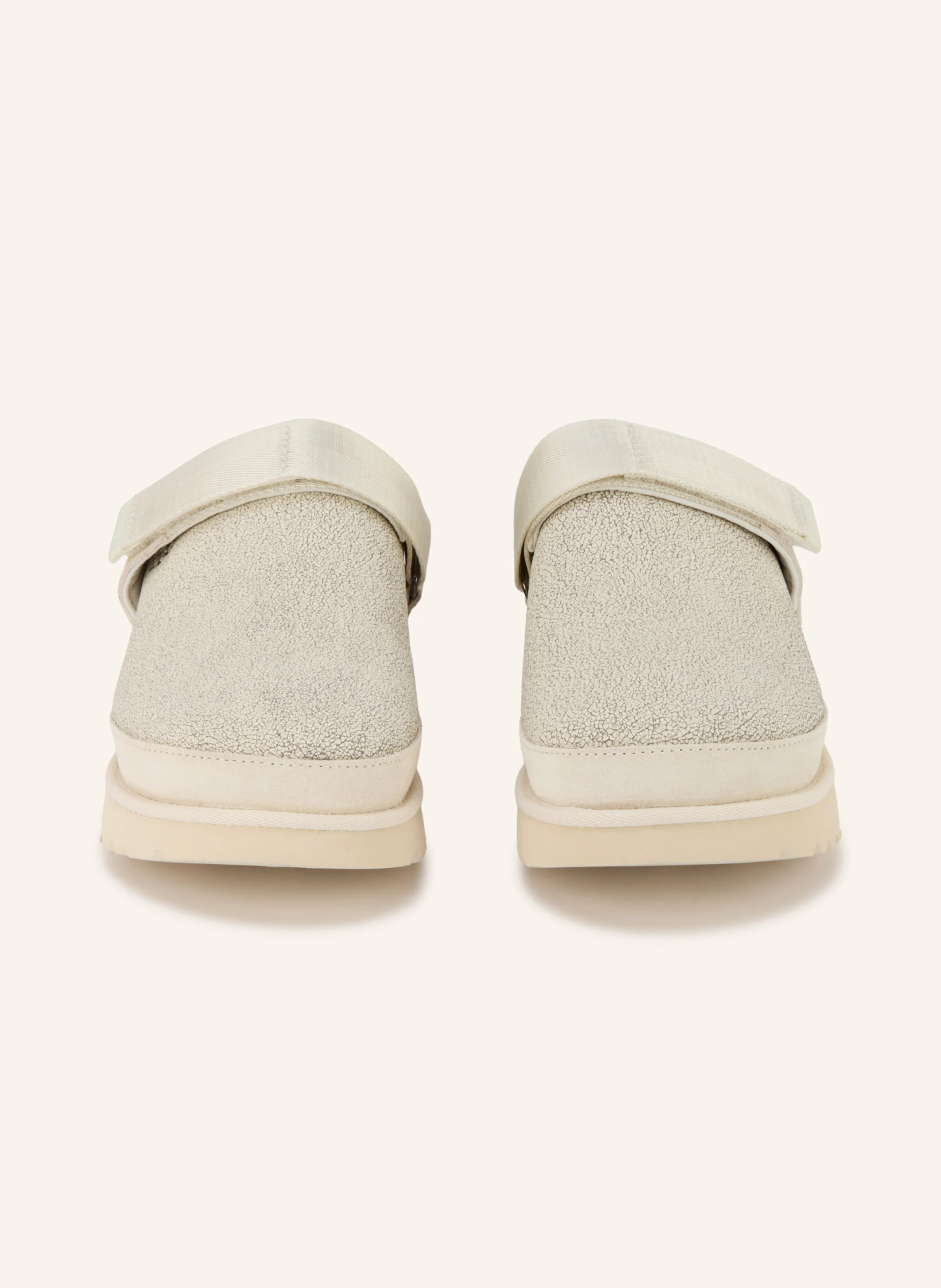 UGG Plateau-Pantoletten GOLDENSTAR CRACKLE – WEISS / SILBER