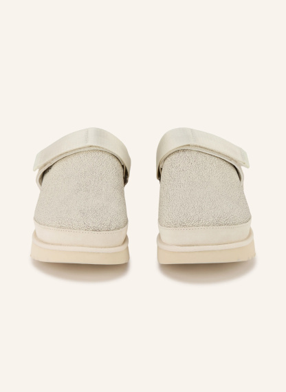 UGG Plateau-Pantoletten GOLDENSTAR CRACKLE – WEISS / SILBER
