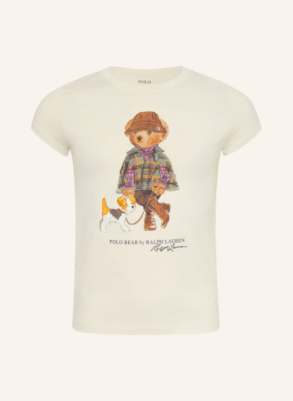 POLO RALPH LAUREN T-Shirt – CREME / BRAUN / GRÜN