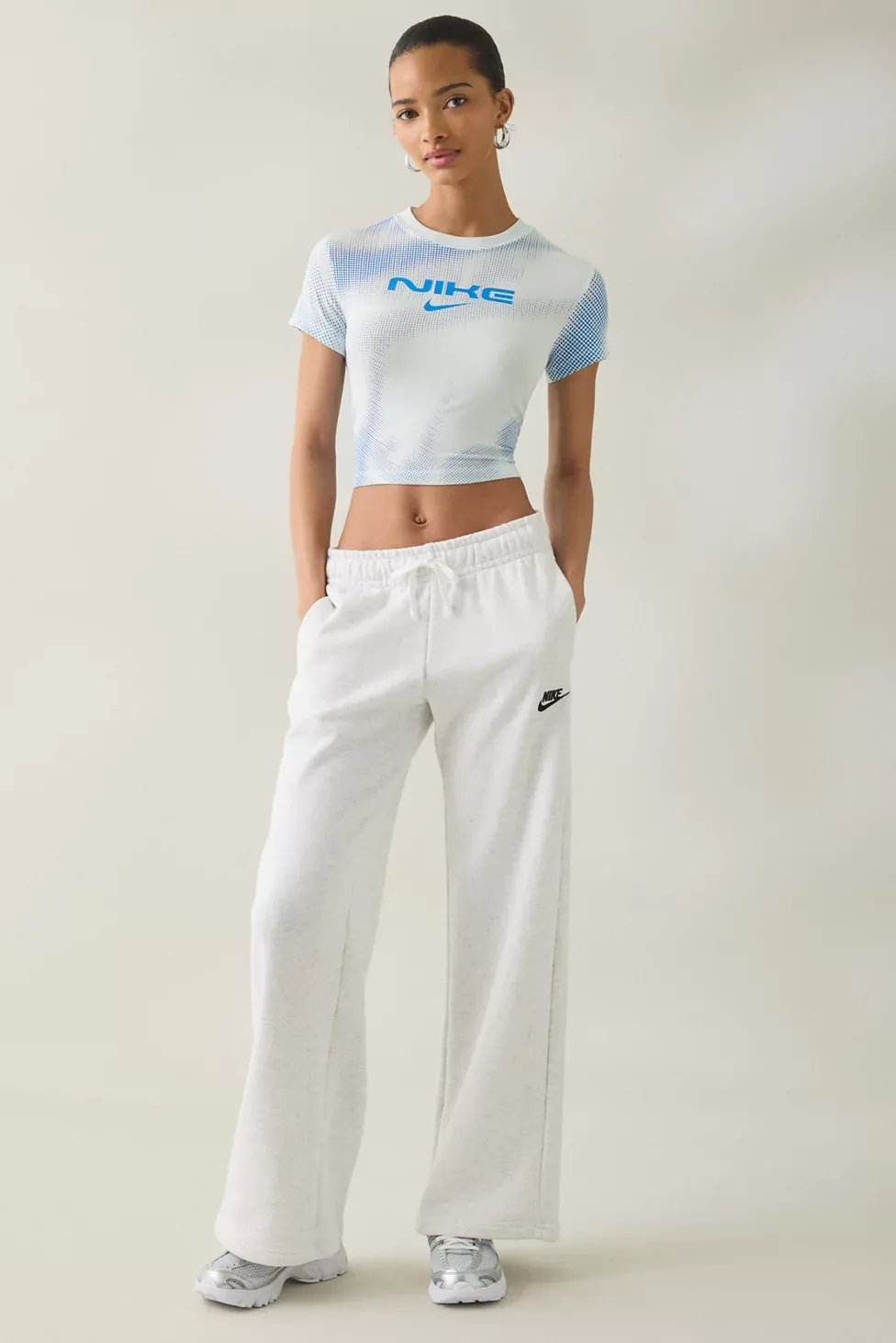 Nike Sportswear Chill Knit Graphic Crop Tee - White