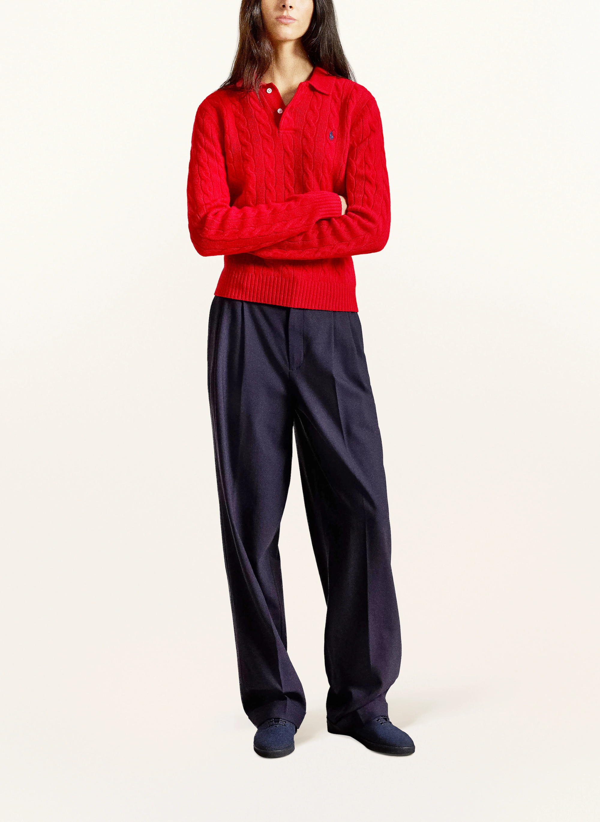 POLO RALPH LAUREN Strick-Poloshirt – ROT