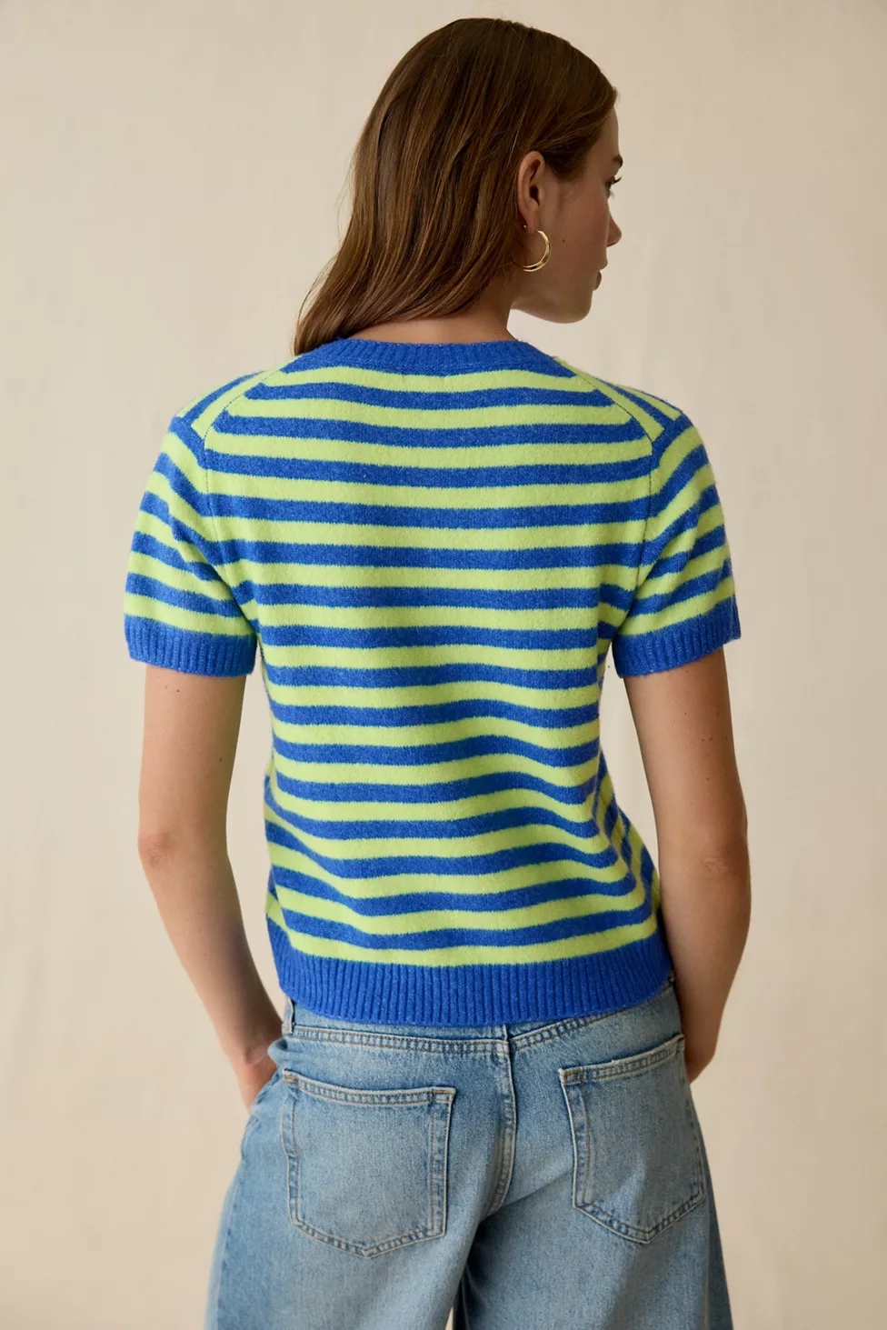 Kimchi Blue Rachel Short Sleeve Cardigan - Blue Multi