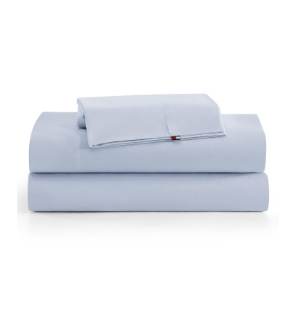 Tommy Hilfiger Performance Cooling Solid Sheet Set - Boathouse Blue