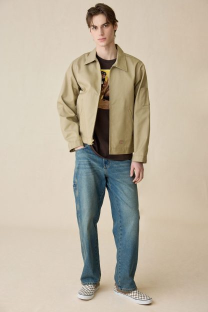 Dickies 958 Baggy Tapered Fit Work Jeans - Khaki Tinted Blue