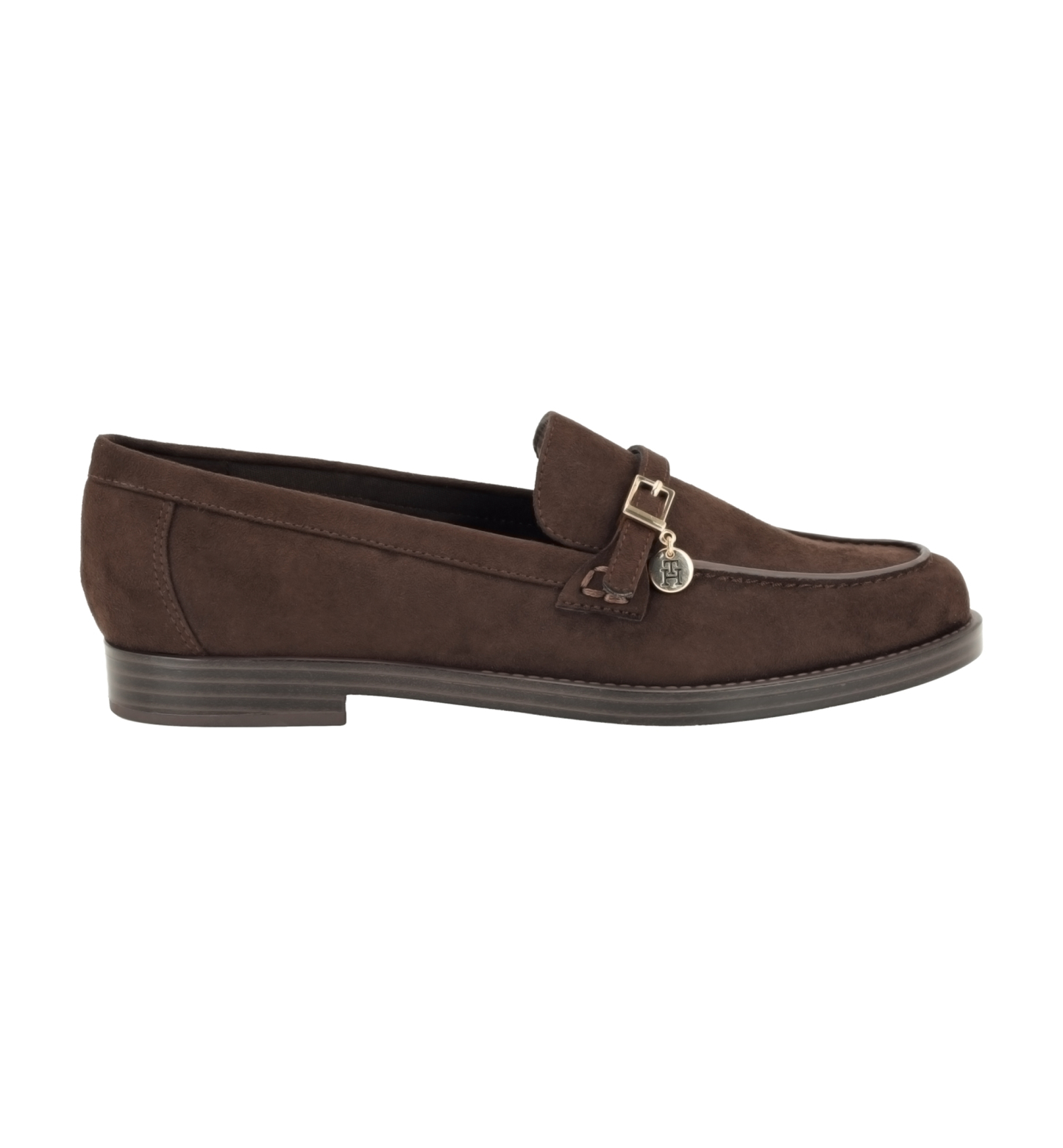 Tommy Hilfiger Women's Maxline Charm Buckle Strap Slip-On Dress Loafers - Dark Brown