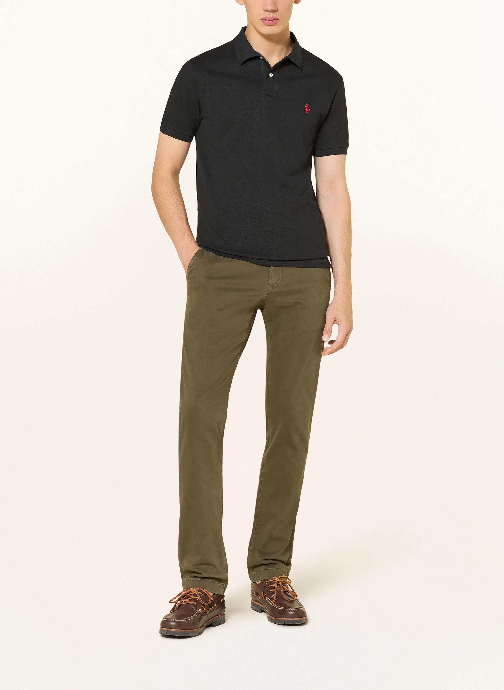 POLO RALPH LAUREN Piqué-Poloshirt Slim Fit – SCHWARZ