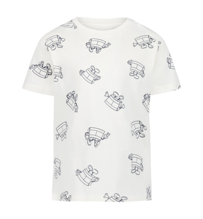 Tommy Hilfiger Boys' 2T-7 Allover Mascot Print T-Shirt - White