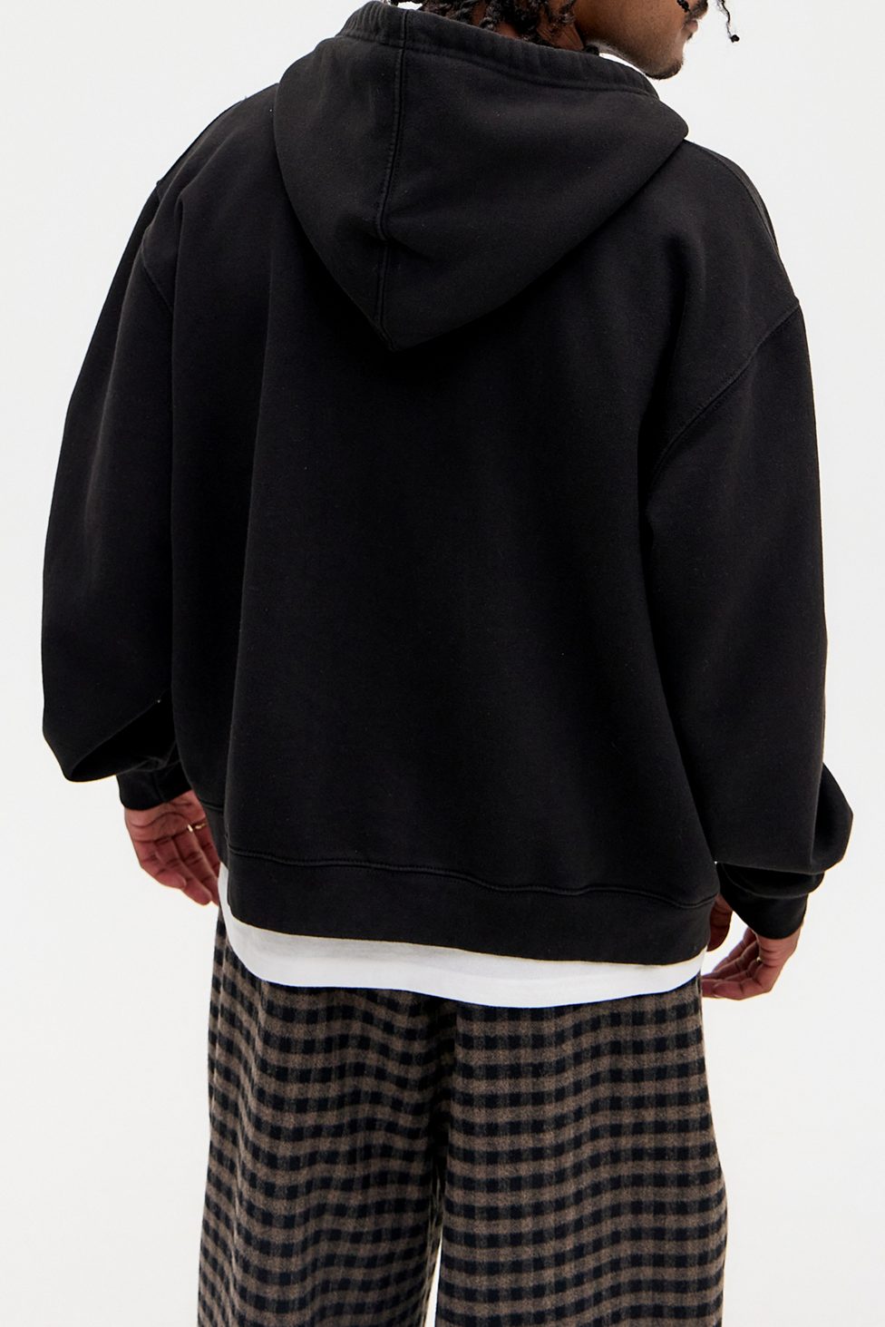 iets frans... Embroidered Logo Zip-Up Hoodie Sweatshirt - Black