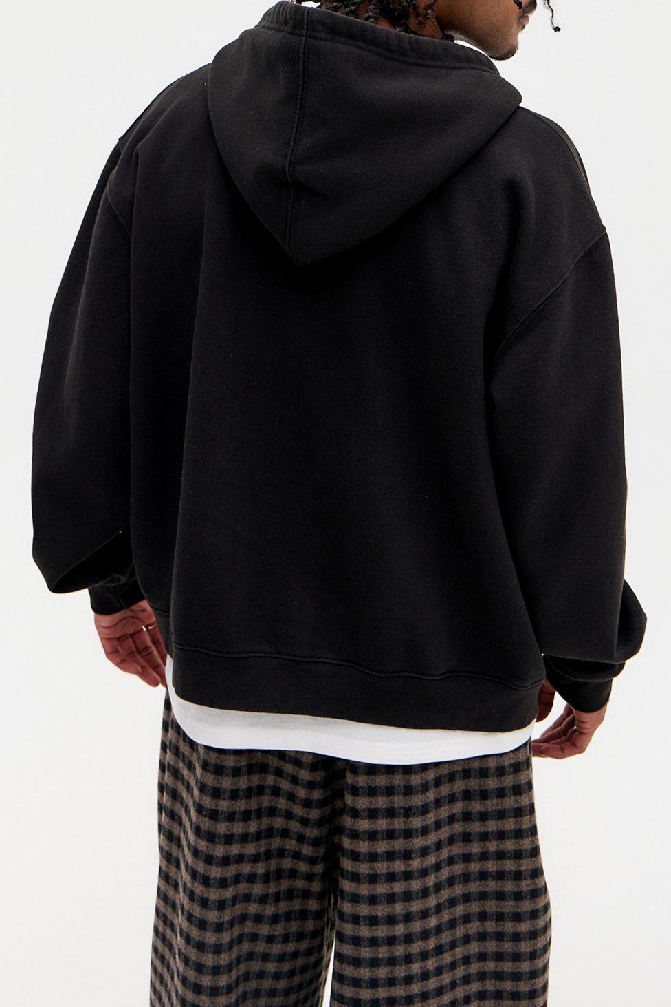 iets frans... Embroidered Logo Zip-Up Hoodie Sweatshirt - Black
