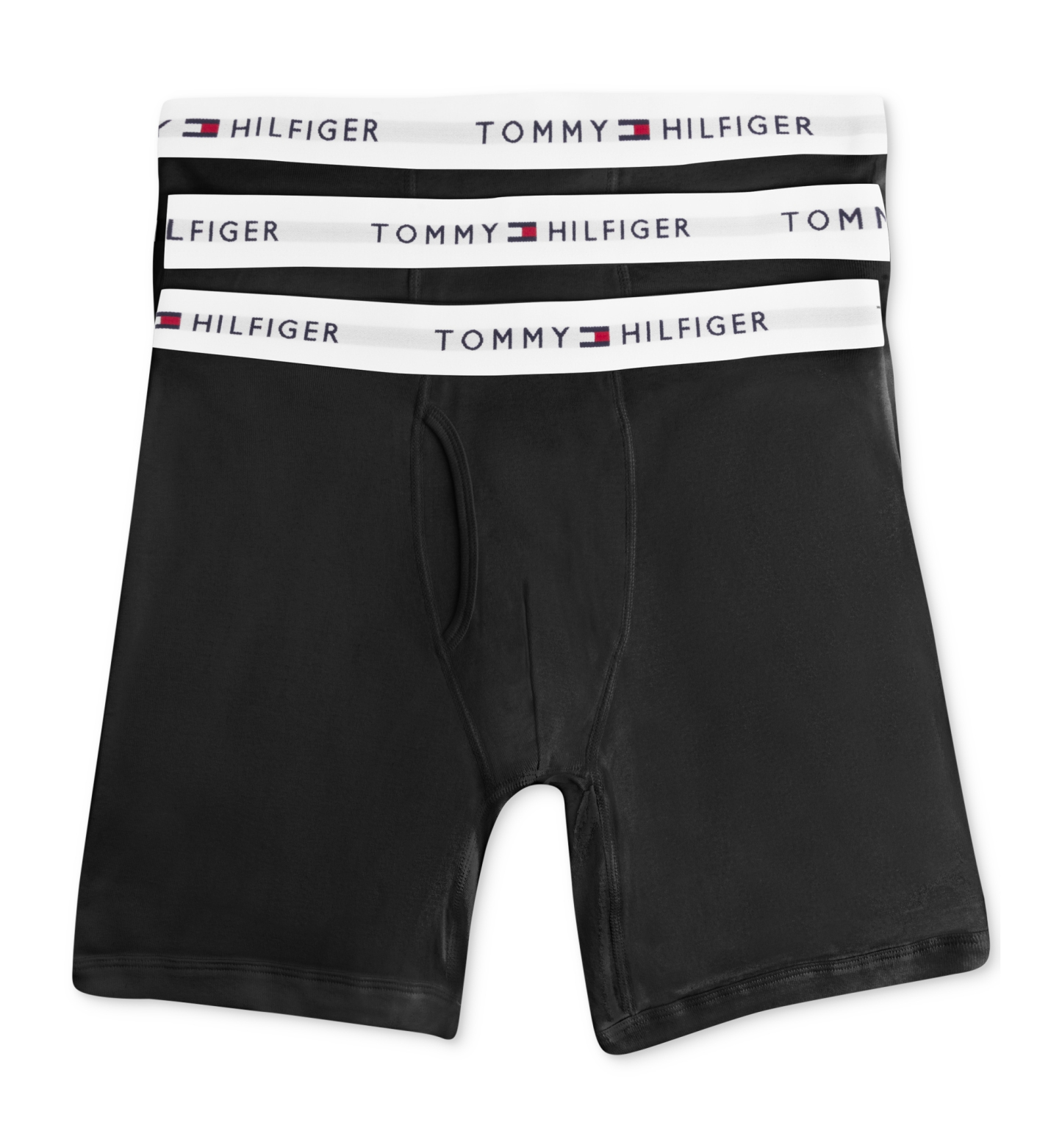 Tommy Hilfiger Men's Classic Cotton Boxer Briefs, 3-Pack - Black