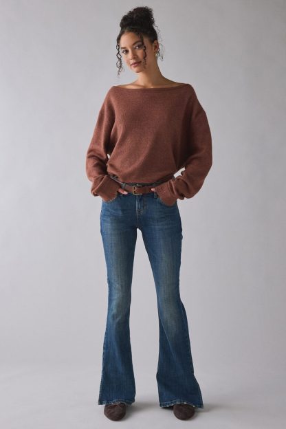 BDG Brooke Split Hem Low-Rise Flare Jeans - Tinted Denim