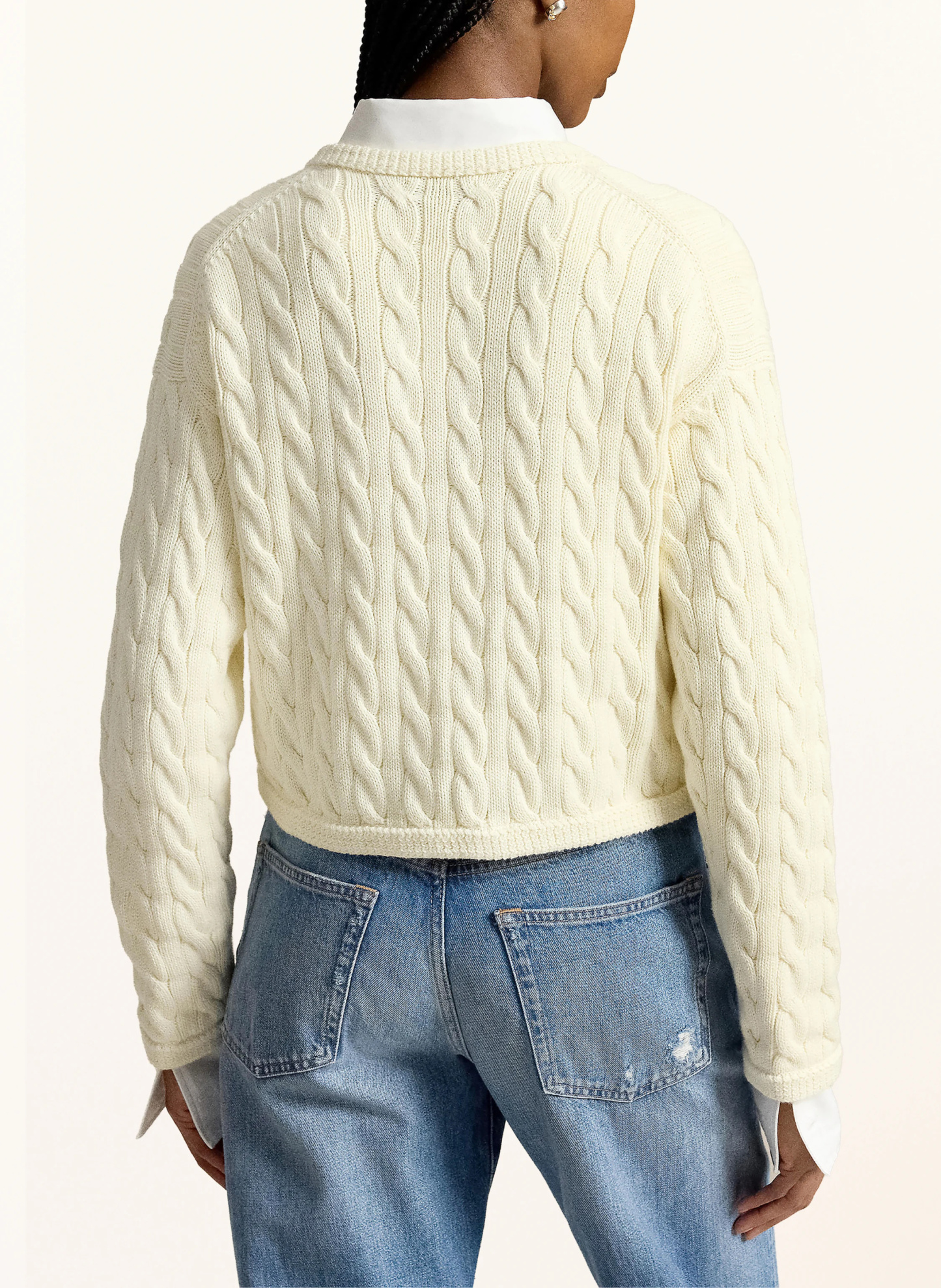 POLO RALPH LAUREN Strickjacke – CREME