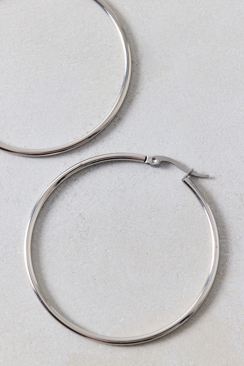 City Girl Waterproof Medium Hoop Earrings - Silver