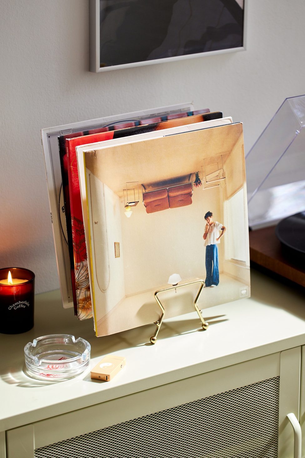Nina Record Storage Rack - Gold