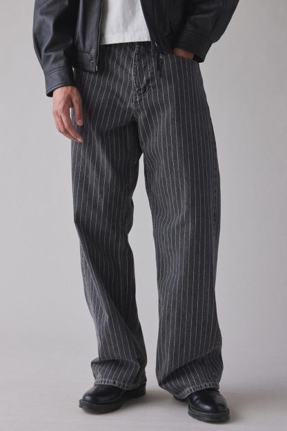 BDG Nitro Pinstripe Baggy Fit Jeans - Black Pinstripe