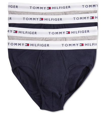 Tommy Hilfiger Men's 4-Pack Classic Cotton Moisture-Wicking Briefs Underwear - Multi