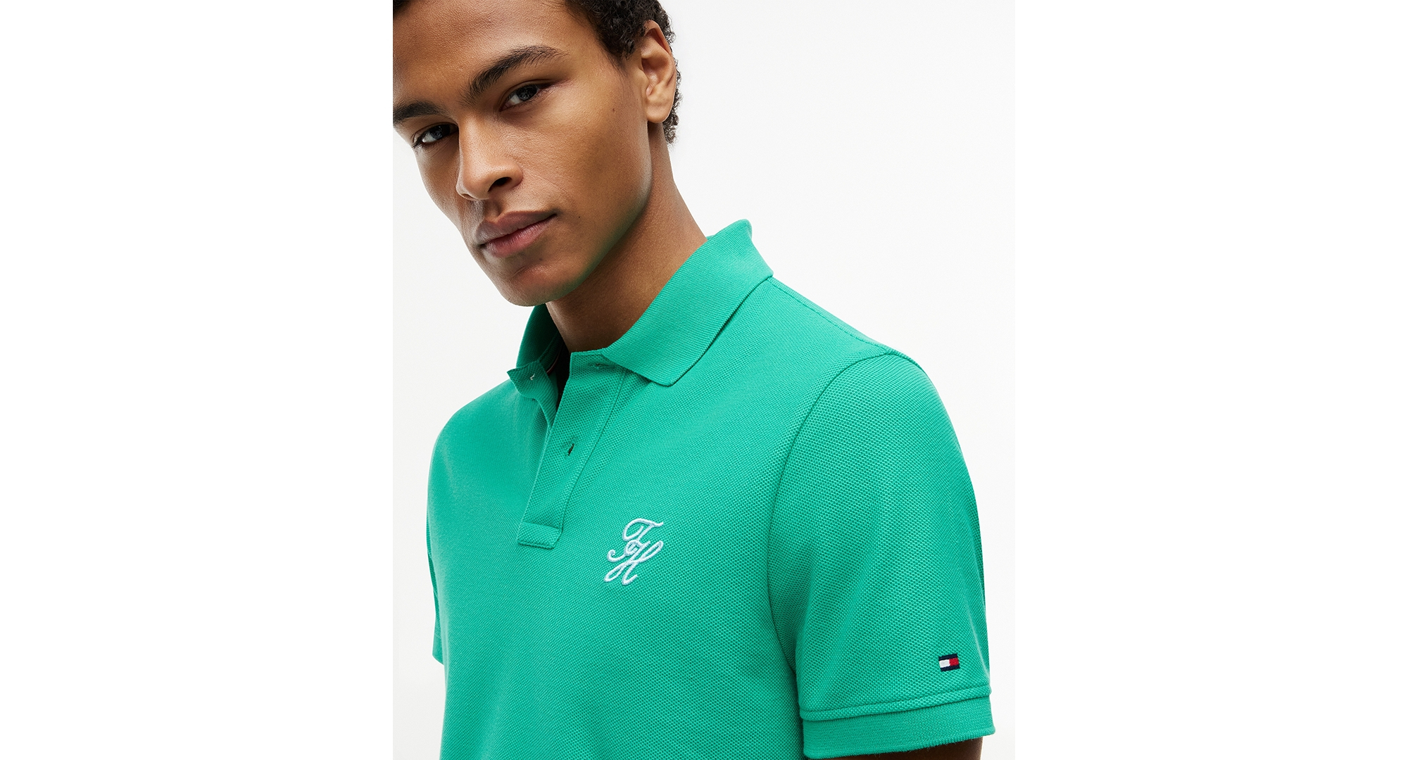Tommy Hilfiger Men's Classic-Fit Embroidered Script Logo Polo Shirt - Jade Wink