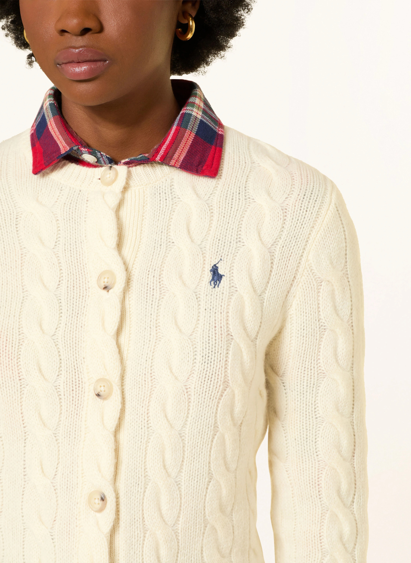 POLO RALPH LAUREN Strickjacke – CREME