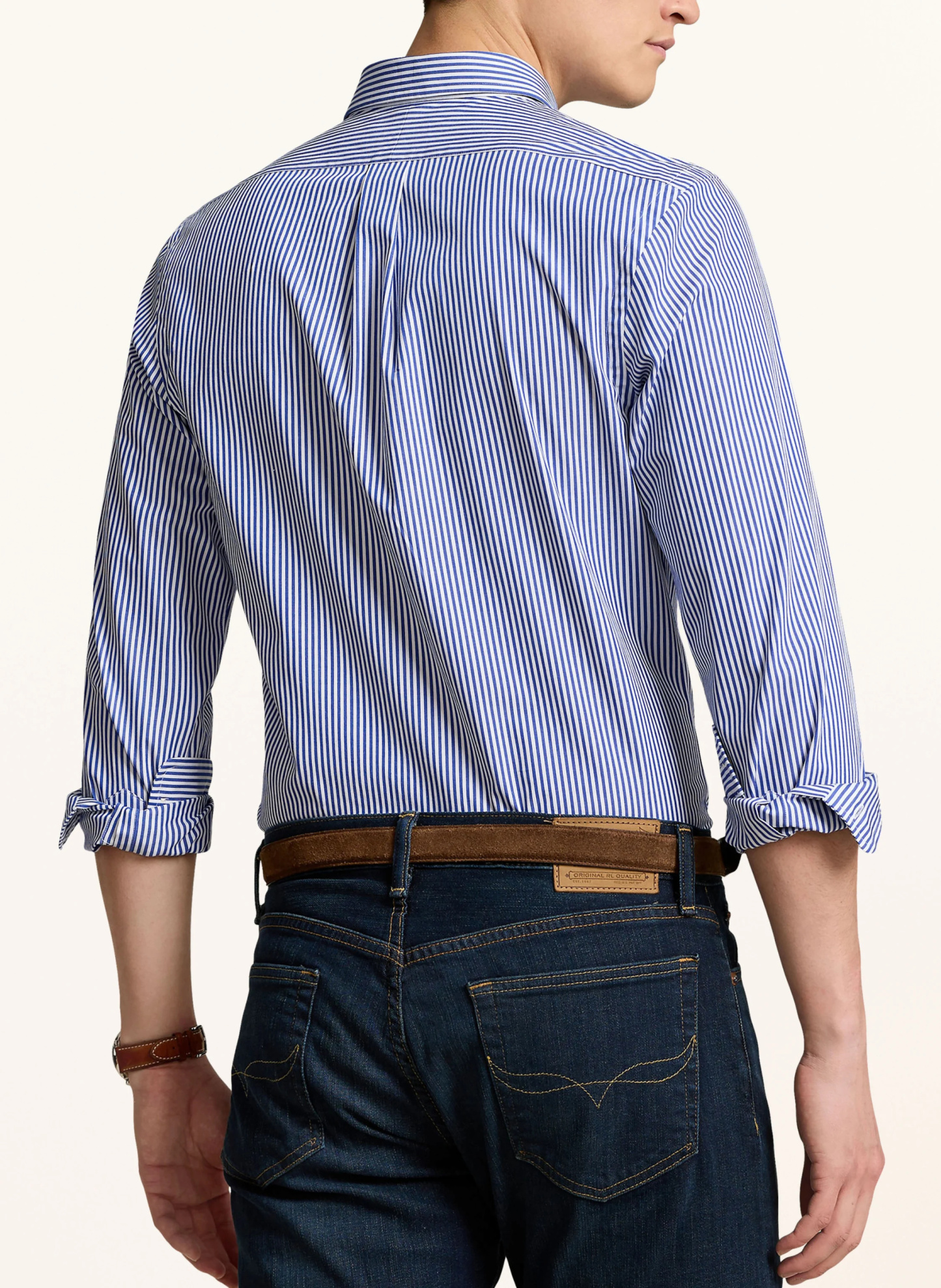 POLO RALPH LAUREN Hemd Slim Fit – BLAU / WEISS
