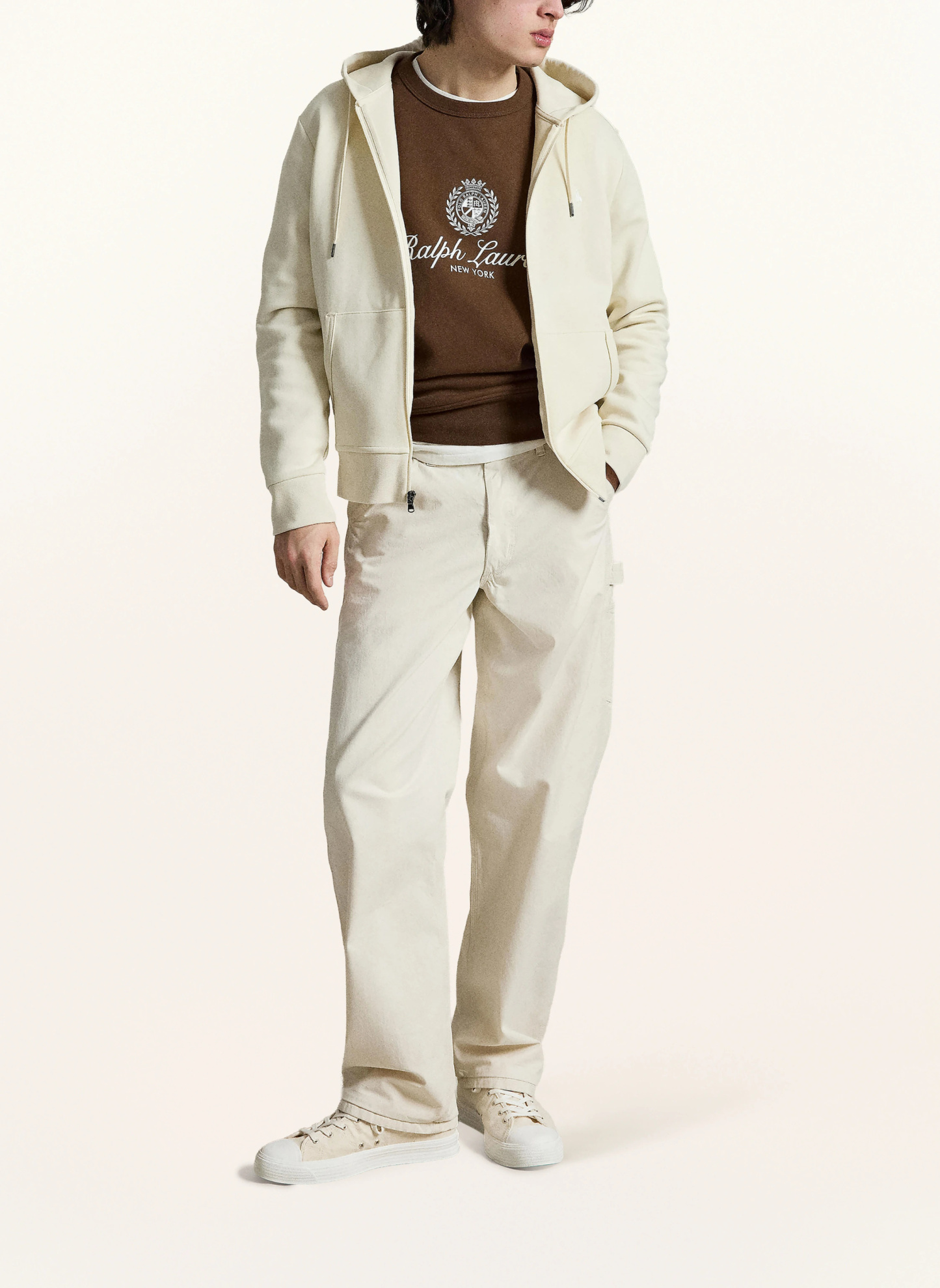 POLO RALPH LAUREN Sweatjacke – CREME