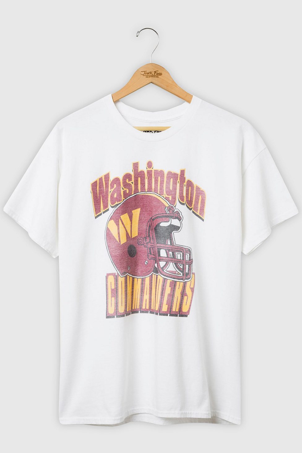 Junk Food NFL Throwback Helmet Flea Market Tee - Washington Commanders