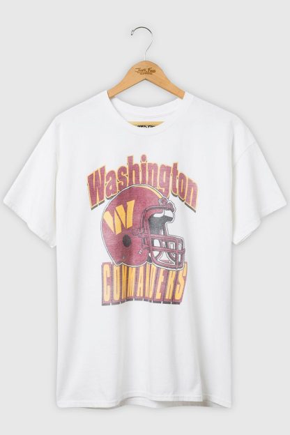 Junk Food NFL Throwback Helmet Flea Market Tee - Washington Commanders