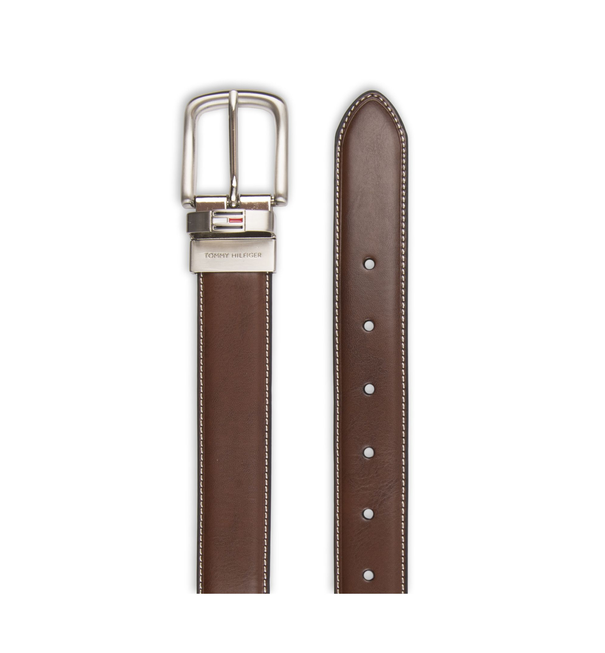 32MM Tommy Hilfiger Leather Reversible Dress Men's Belt - Brown/Black