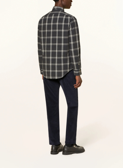 POLO RALPH LAUREN Flanellhemd Custom Fit – DUNKELGRAU / DUNKELBLAU / WEISS