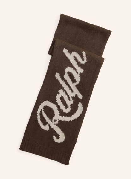 POLO RALPH LAUREN Schal – DUNKELBRAUN / WEISS