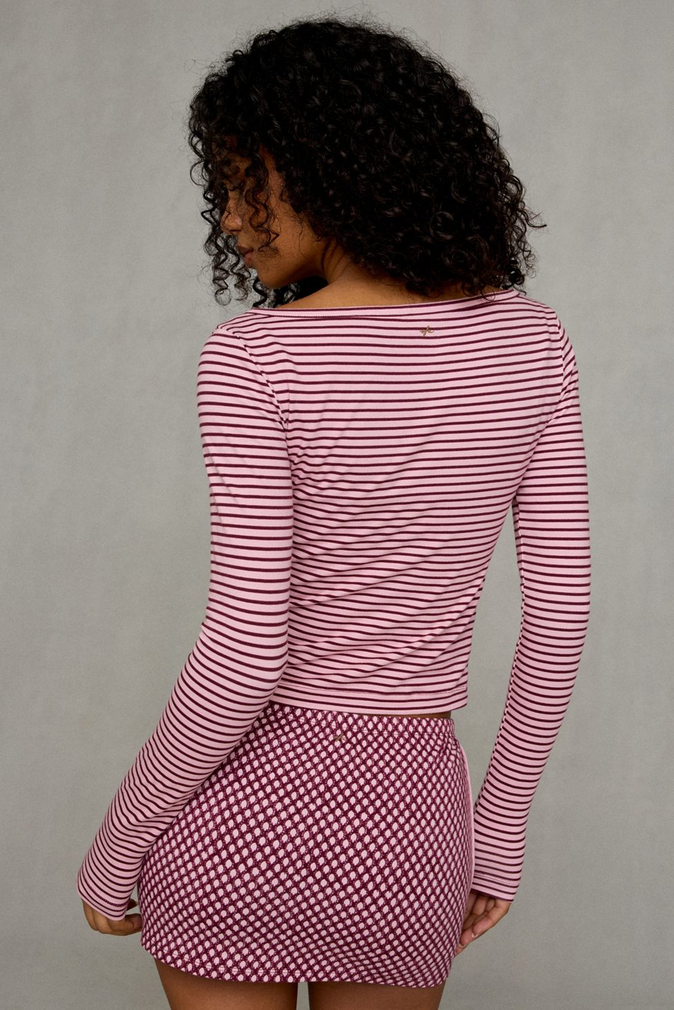 Out From Under Bec Fitted Cardigan - Pink Stripe