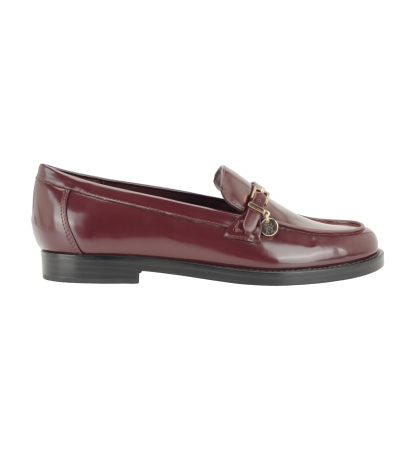 Tommy Hilfiger Women's Maxline Charm Buckle Strap Slip-On Dress Loafers - Dark Red Patent