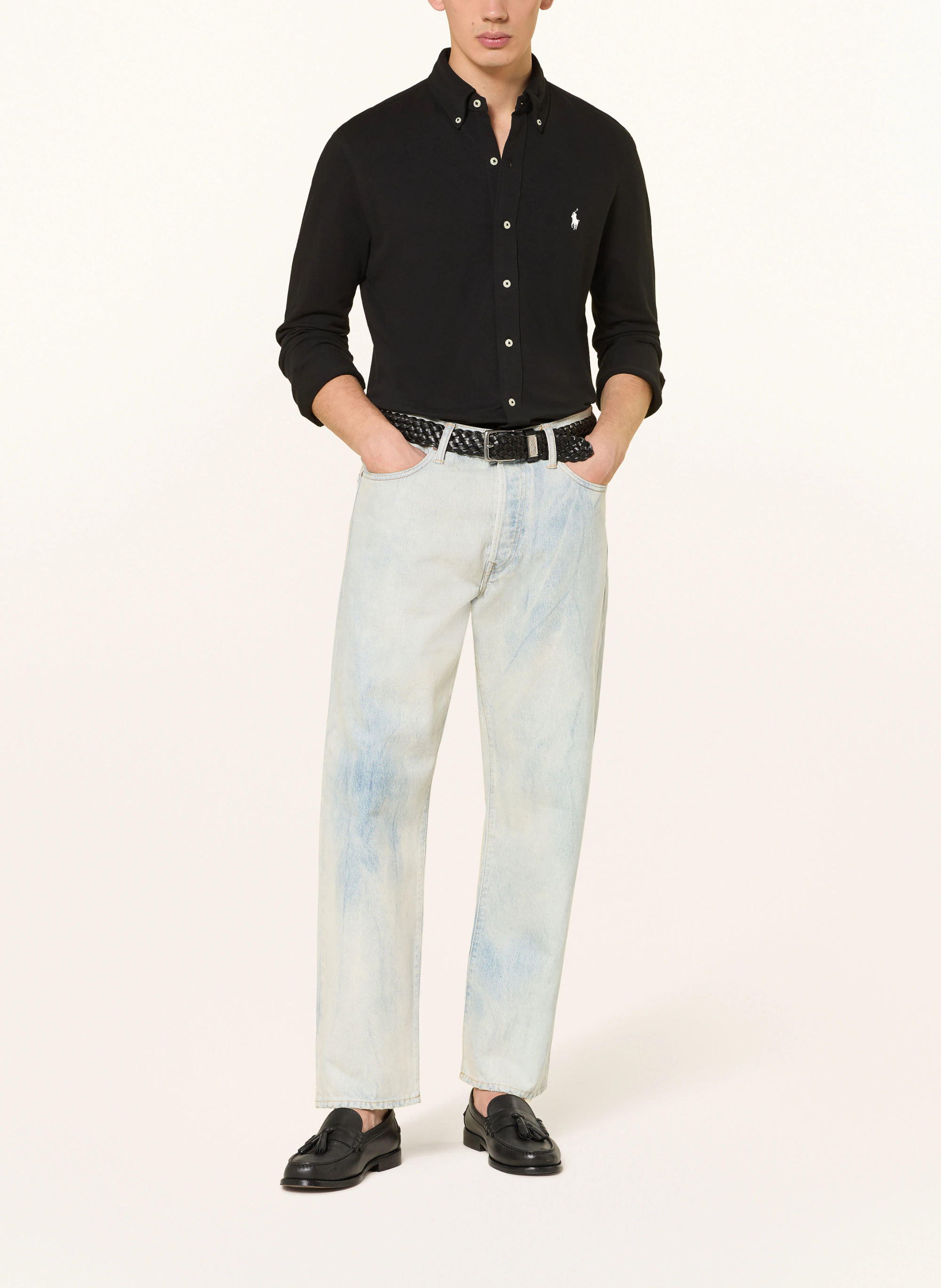 POLO RALPH LAUREN Piqué-Hemd Custom Fit – SCHWARZ (1)