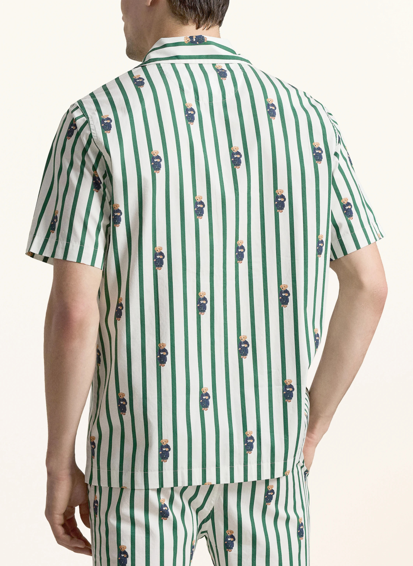 POLO RALPH LAUREN Schlafshirt – GRÜN / WEISS