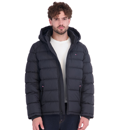 Tommy Hilfiger Men's Hooded Puffer Jacket - Black