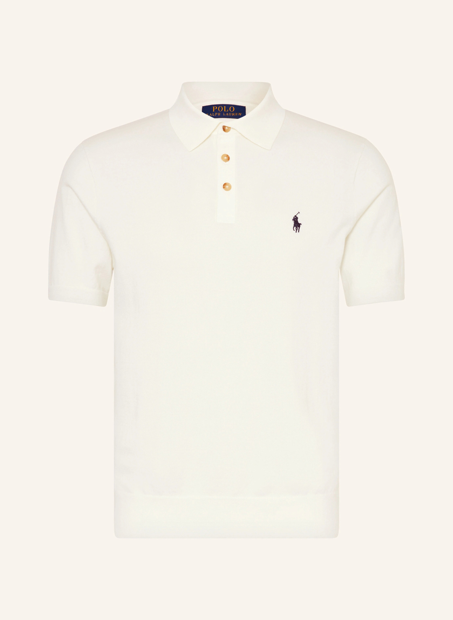 POLO RALPH LAUREN Strick-Poloshirt – WEISS