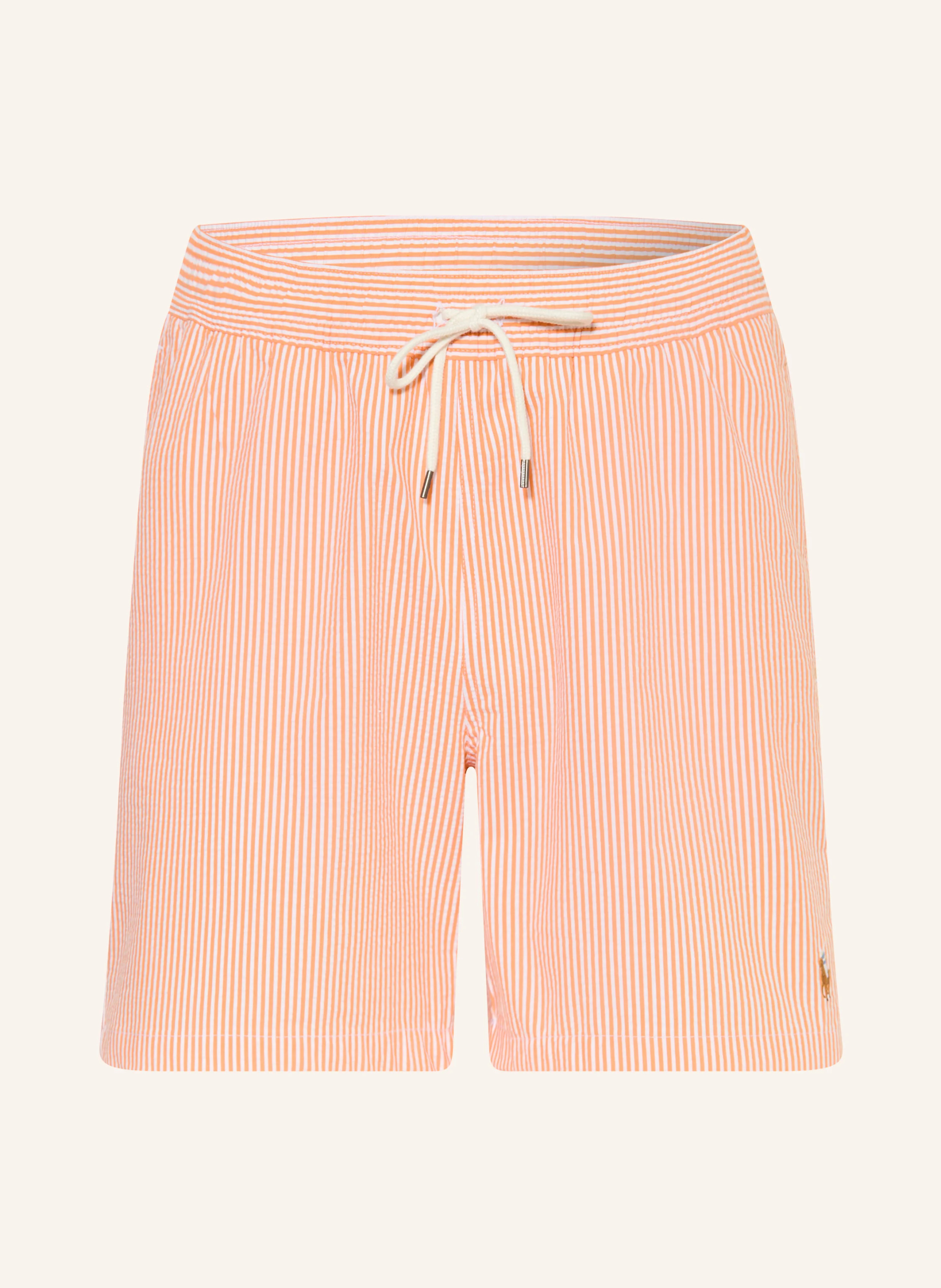 POLO RALPH LAUREN Badeshorts – ORANGE / WEISS