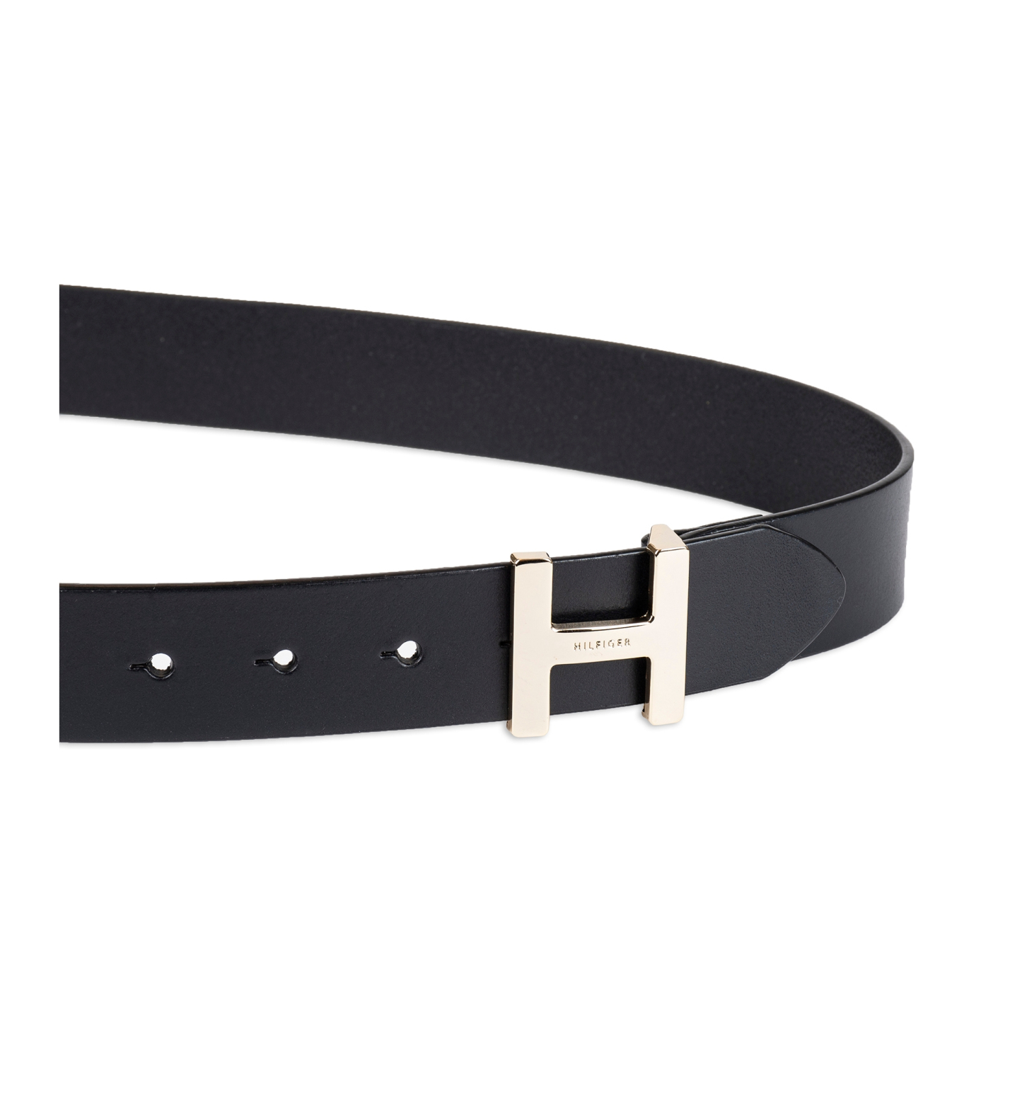 Tommy Hilfiger Women's H Monogram Buckle Belt - Black