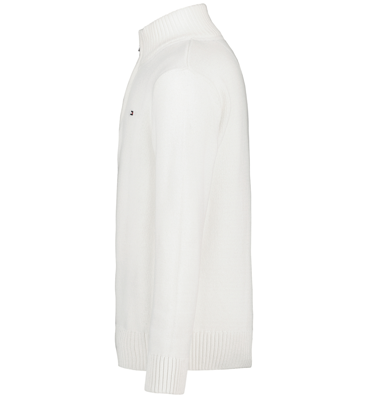 Tommy Hilfiger Boys' 8-20 Zipneck Cotton Quarter-Zip Sweater - Ecru