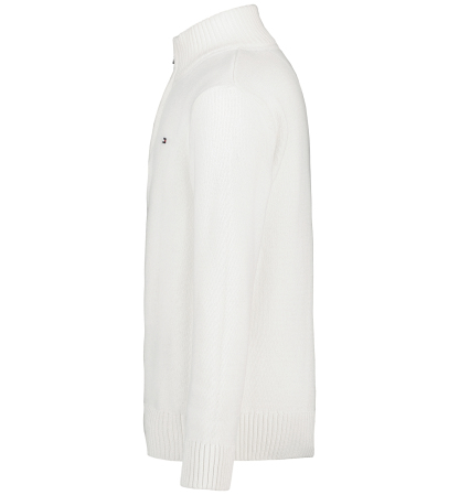 Tommy Hilfiger Boys' 8-20 Zipneck Cotton Quarter-Zip Sweater - Ecru