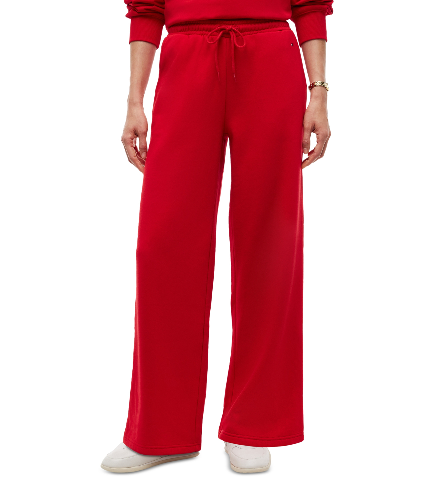 Tommy Hilfiger Women's Marina Straight-Leg Mid-Rise Drawstring Sweatpants - Red