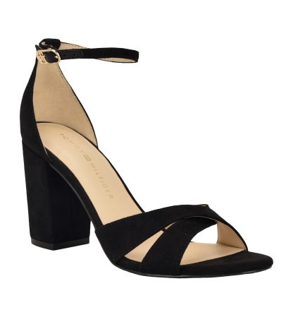 Tommy Hilfiger Women's Zuline High Block Heel Dress Sandals - Black