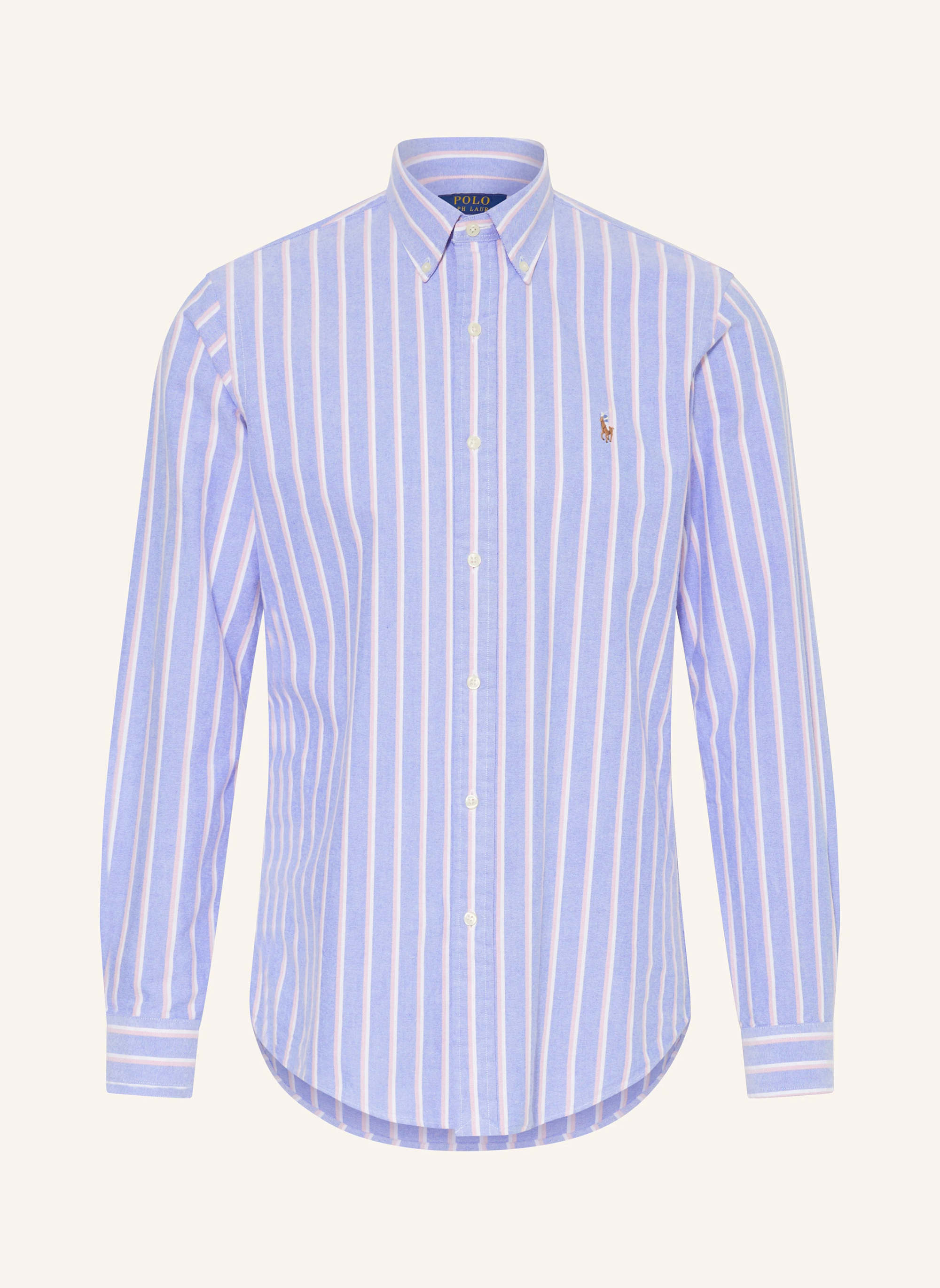 POLO RALPH LAUREN Oxfordhemd Custom Fit – BLAU / WEISS / ROSA