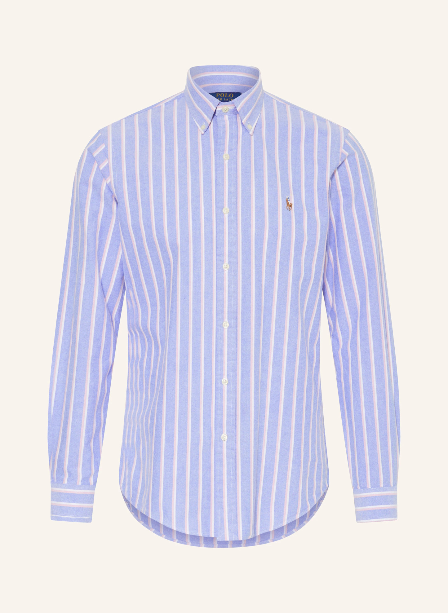 POLO RALPH LAUREN Oxfordhemd Custom Fit – BLAU / WEISS / ROSA