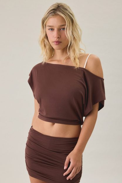 Out From Under Bid Day Open-Back Crop Top - Light Brown