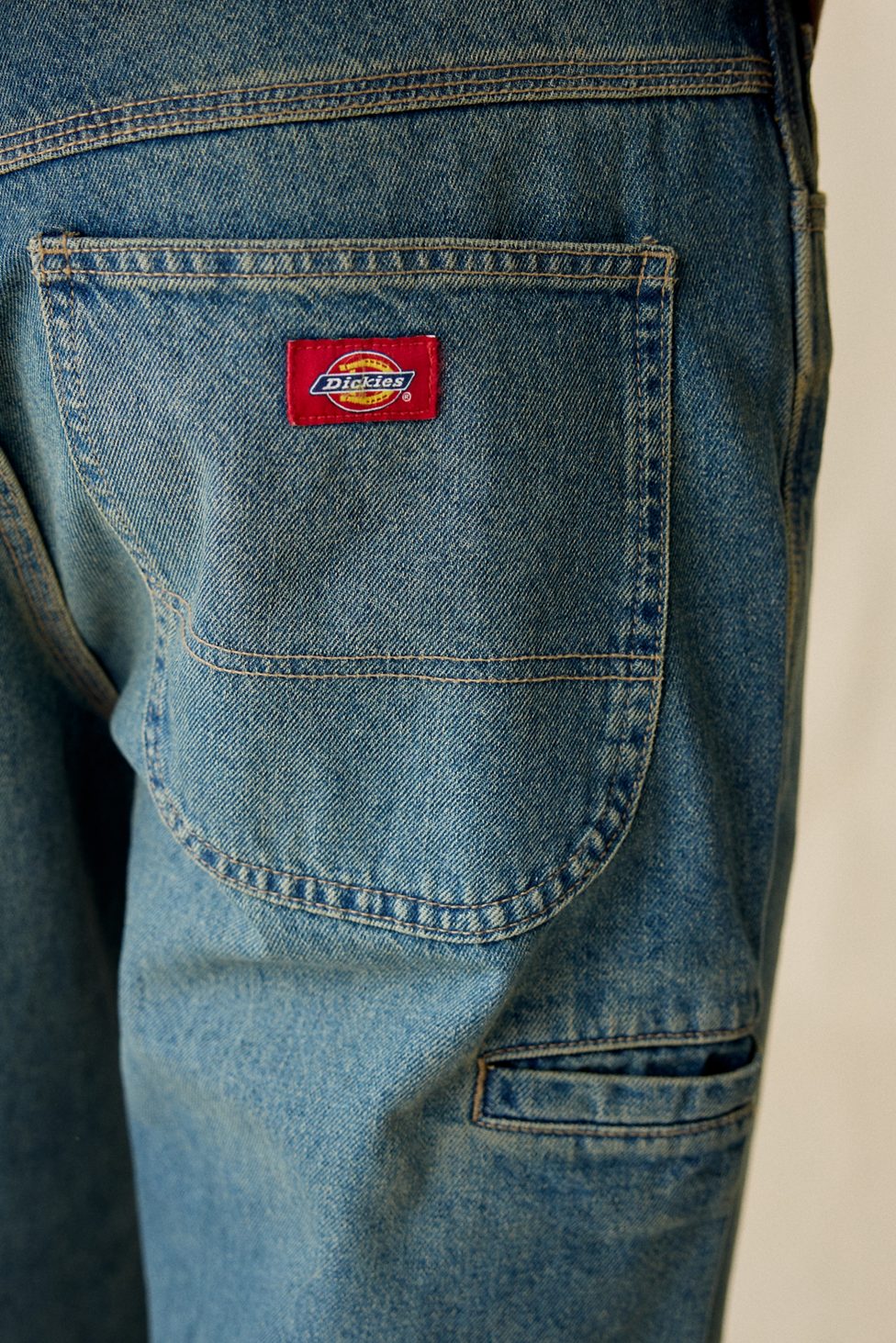 Dickies 958 Baggy Tapered Fit Work Jeans - Khaki Tinted Blue