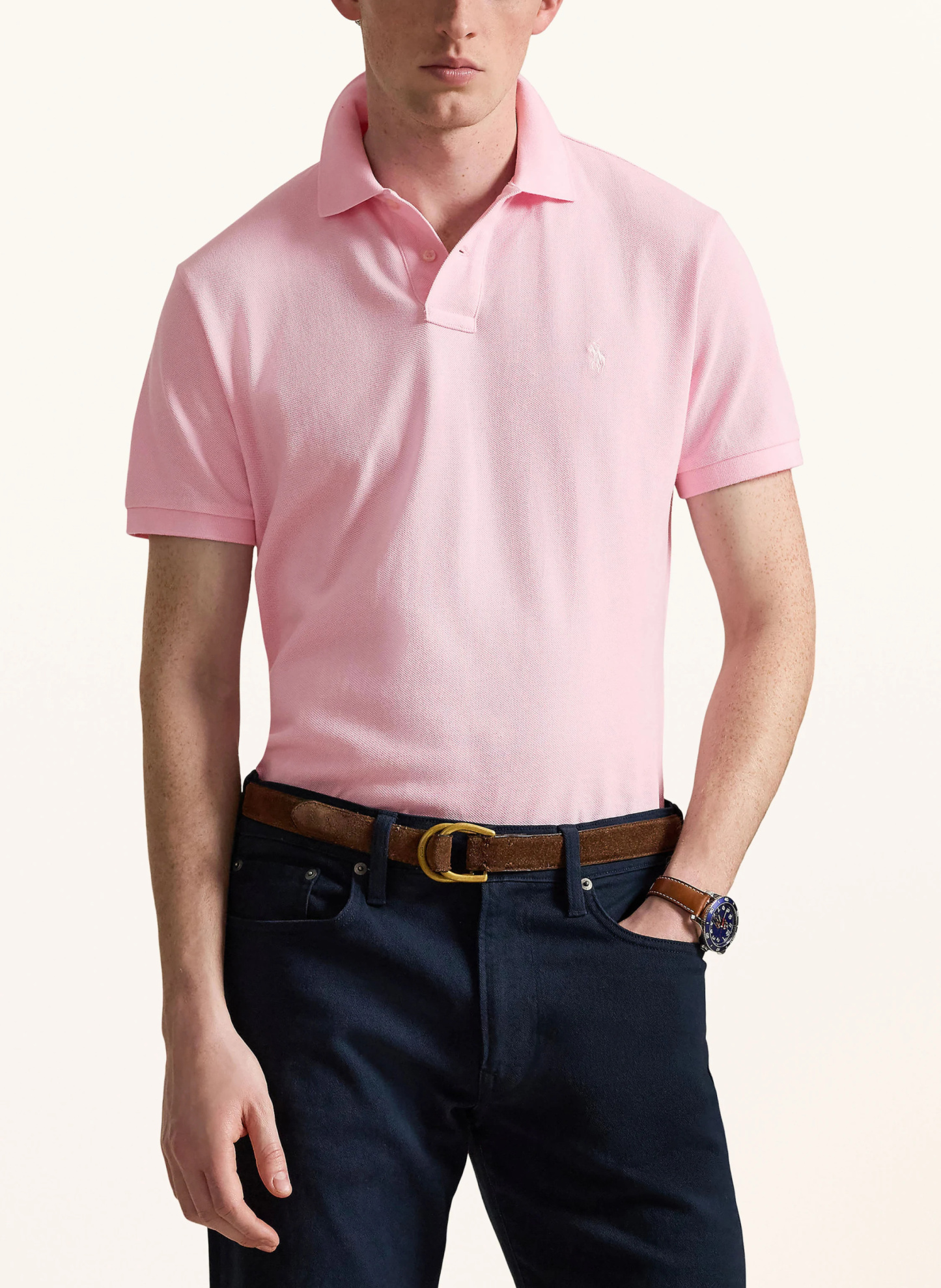 POLO RALPH LAUREN Piqué-Poloshirt Custom Slim Fit – ROSA (1)